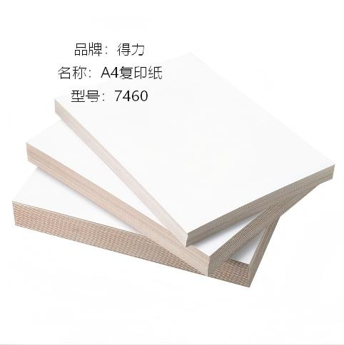 得力7460经典莱茵河复印纸 80克A4 500张/包 5包/箱(单位:包)