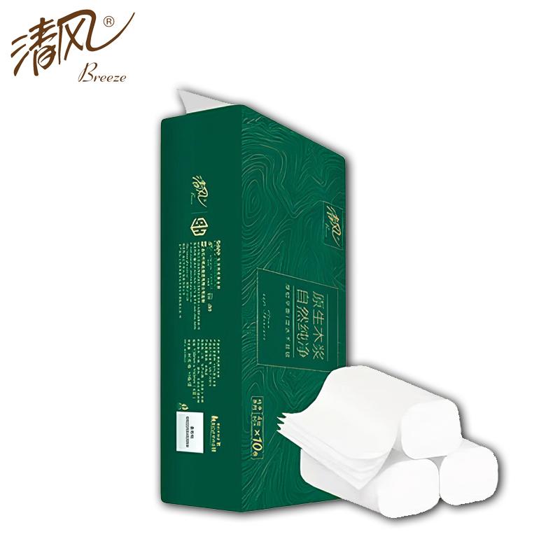 清风 A02BGD-1T 纯净系列4层80g无芯卷纸 10卷/提,1提(单位:提)